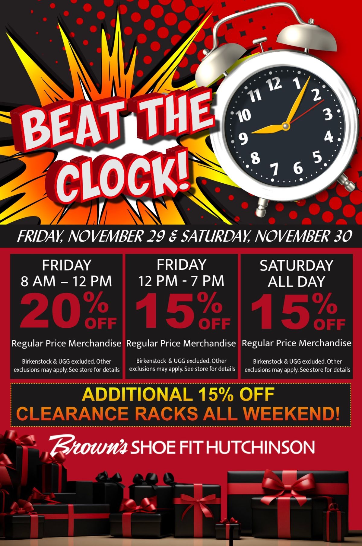 Brown\u2019s Black Friday- BEAT THE CLOCK \u23f0 