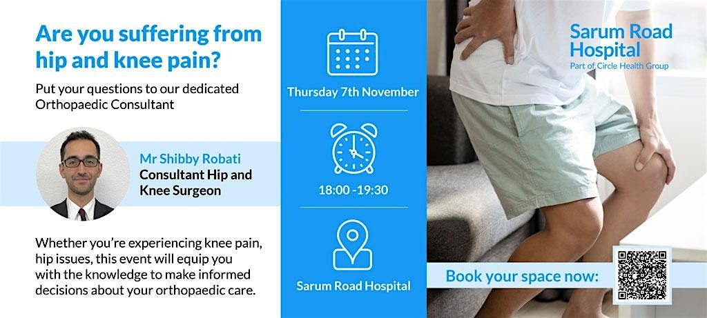 FREE Patient Event: Are you suffering from hip or knee pain?