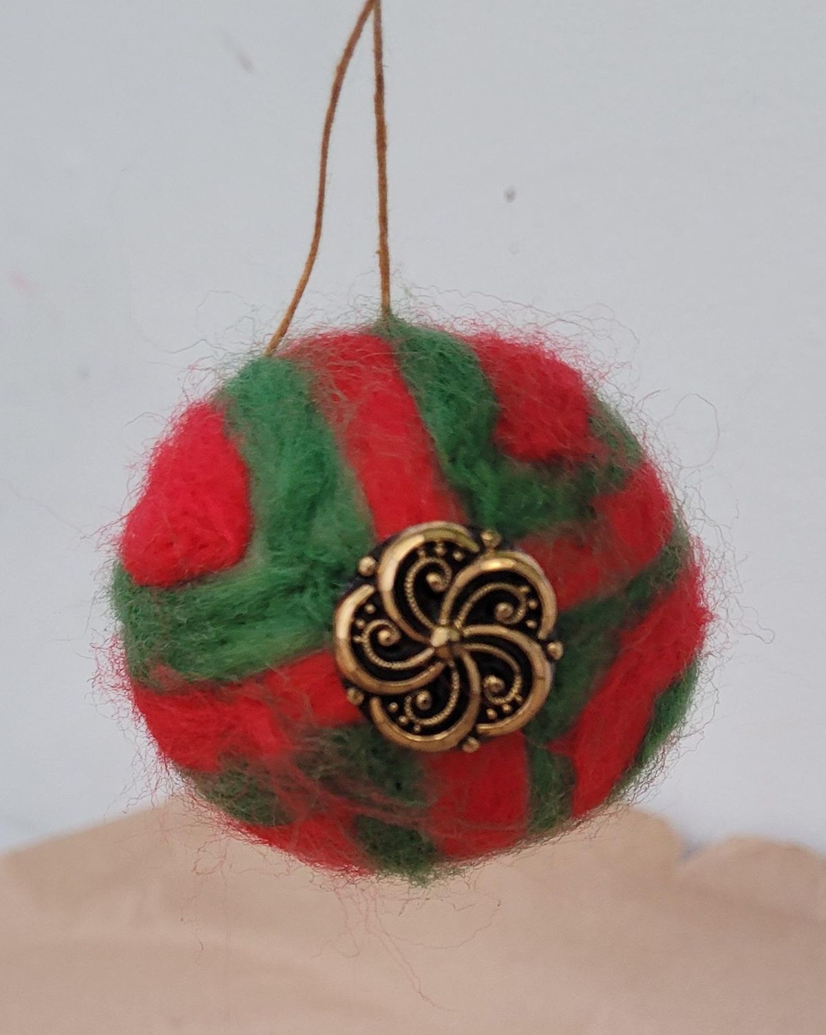 Needle Felted Holiday Ornament IN PERSON