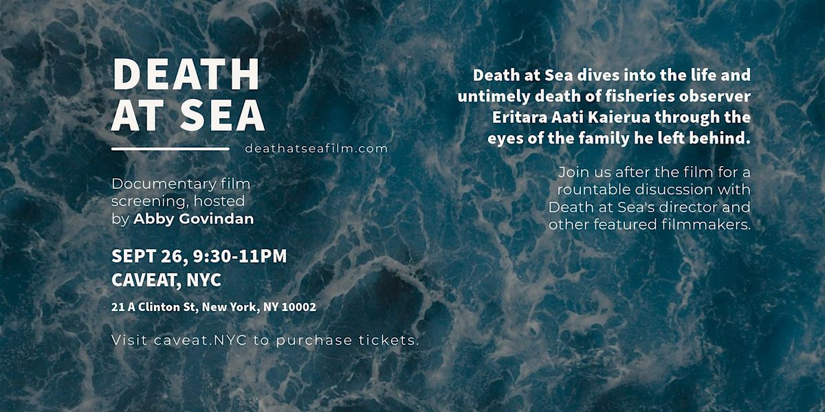 Documentary Screening of Death at Sea & Filmmaker Roundtable