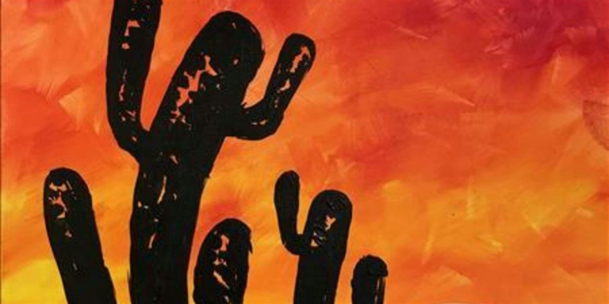 Kids Camp - Cactus at Dawn - Paint and Sip by Classpop!\u2122
