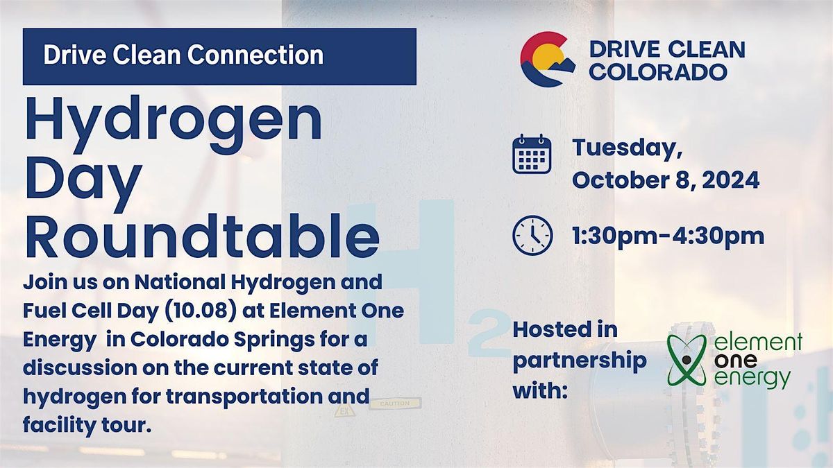 October Drive Clean Connection - Hydrogen Day Roundtable