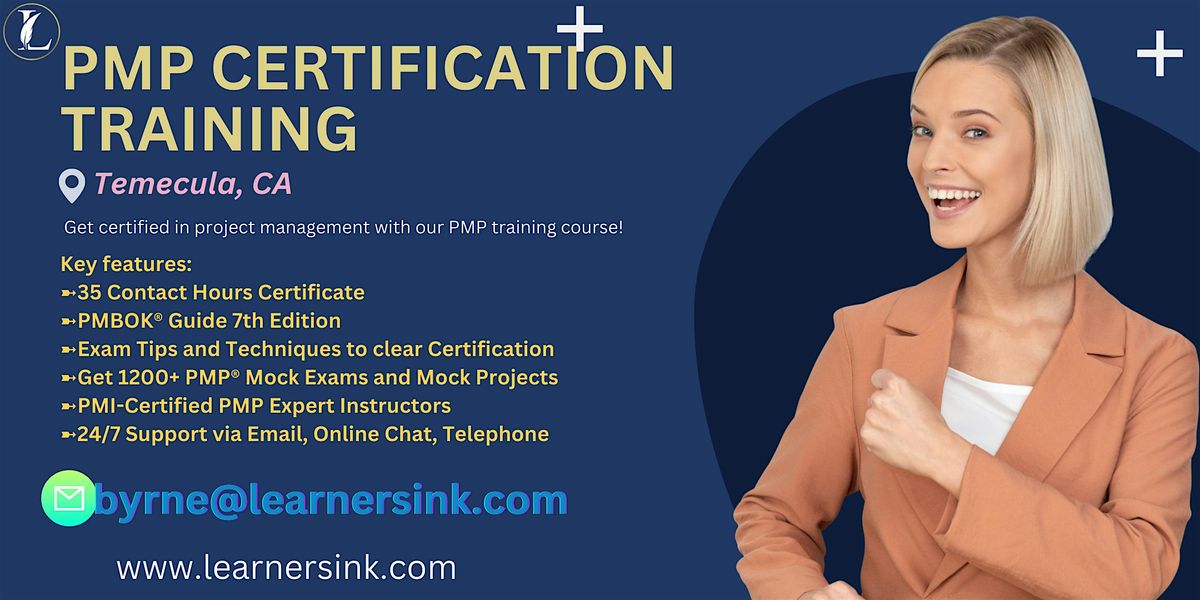 Confirmed 4 Day PMP exam prep workshop in Temecula, CA