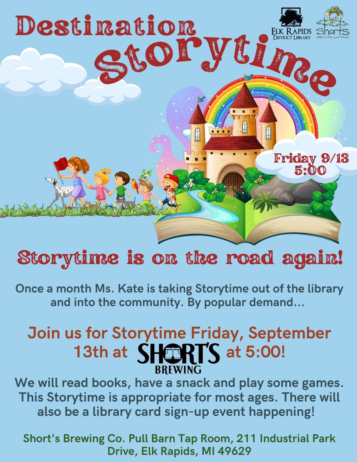 Destination Storytime at Shorts Pull Barn!