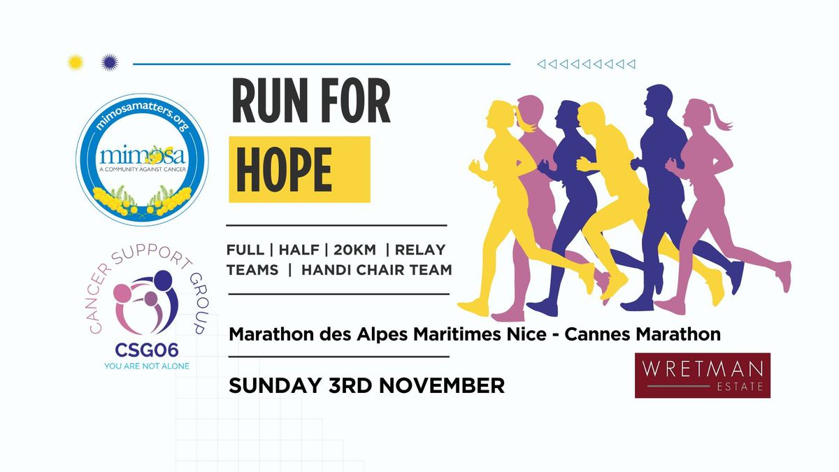 Run for Hope with Mimosa & CSG06 - Marathon des Alpes Maritimes