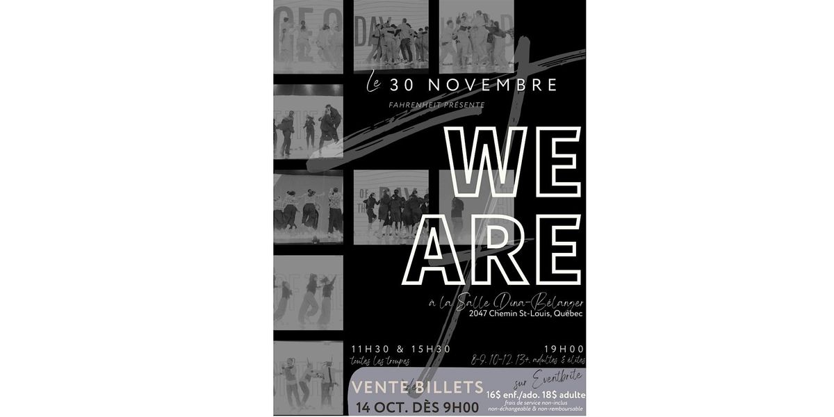 Spectacle Studio Fahrenheit - WE ARE - 15h30