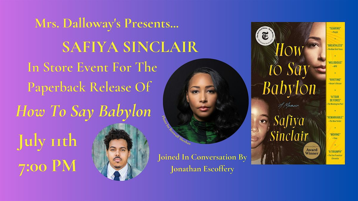 Safiya Sinclair's HOW TO SAY BABYLON In-Store Event And Book Signing