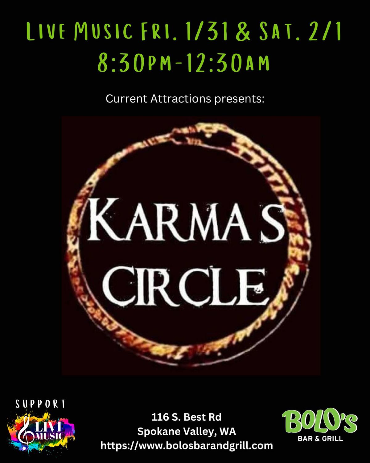 Karma's Circle at Bolo's!