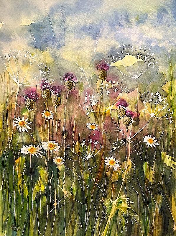 Wild and free watercolours  with Clare Tebboth