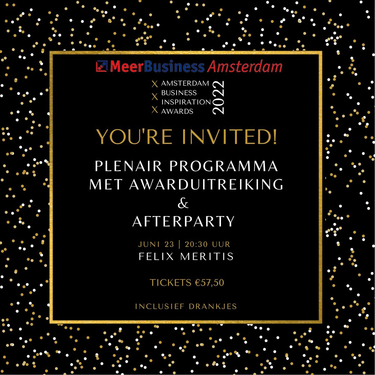 Uitreiking Amsterdam Business Inspiration Awards met afterparty