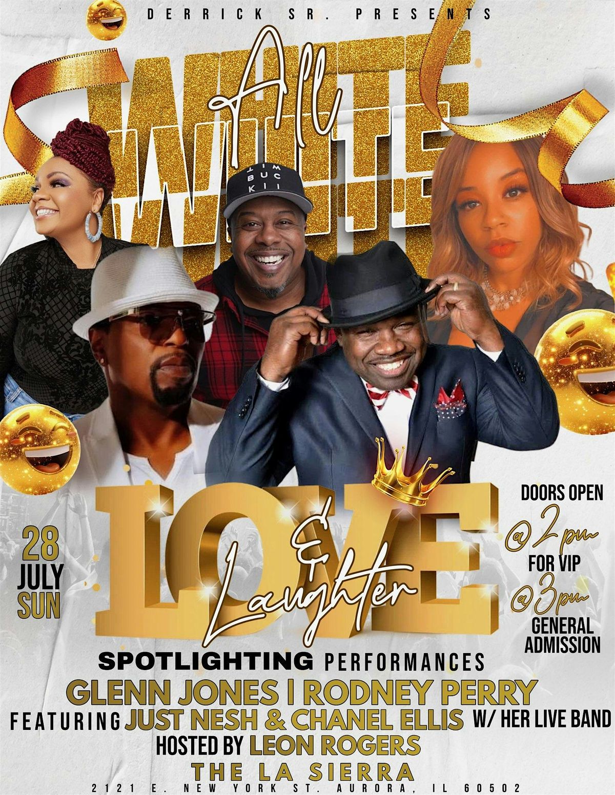 Derrick Sr. Presents, The All White, Love & Laughter Experience