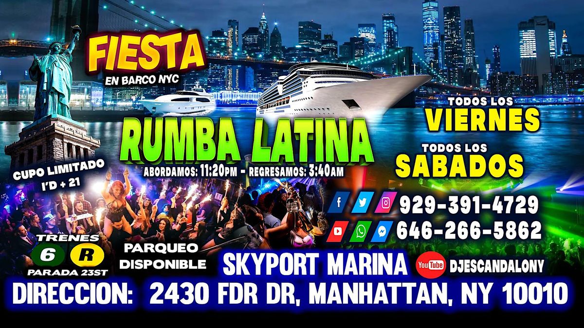 Fiesta En Barco + Manhattan Ny + INF: 929-391-4729 + Cupo Limitado
