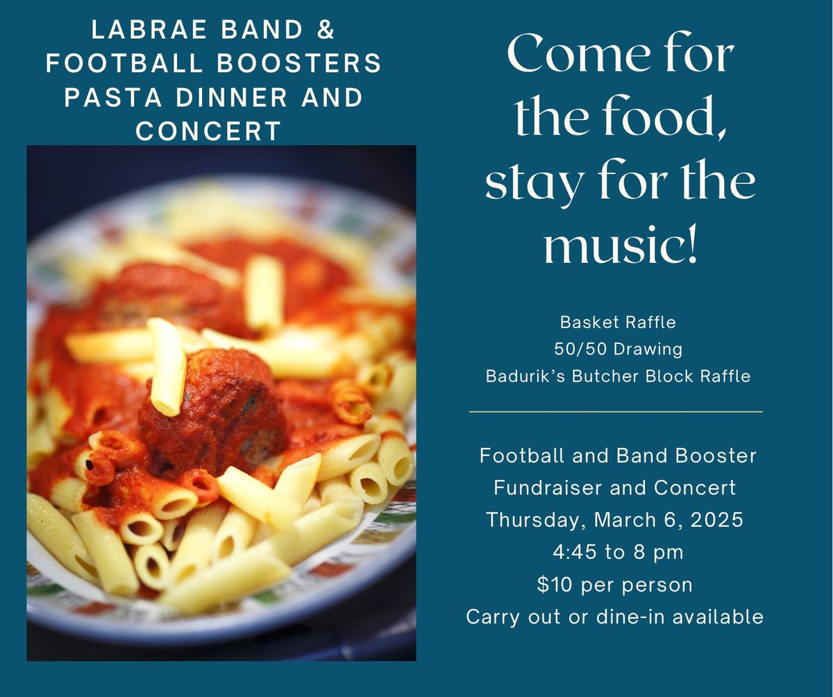 LaBrae Band and Football Boosters Pasta Dinner Concert & Fundraiser 