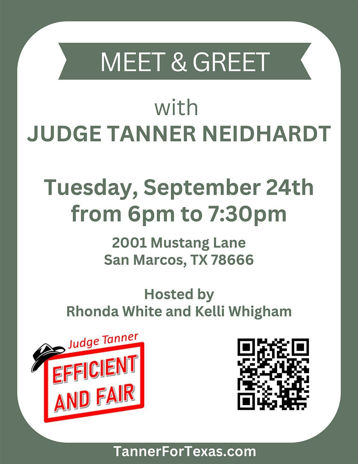 Meet & Greet for Judge Tanner Neidhardt