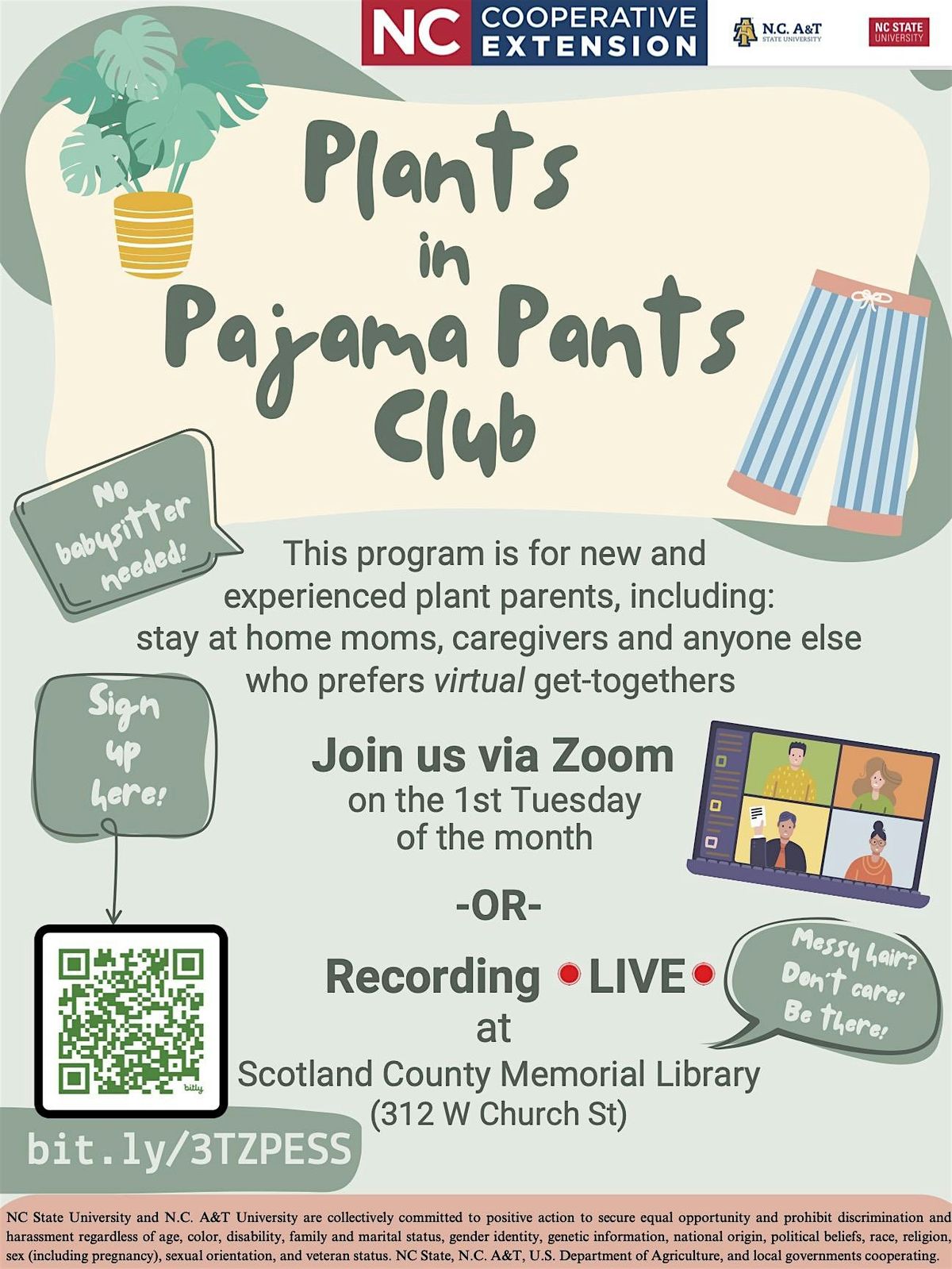 Plants In Pajama Pants Virtual Garden Club