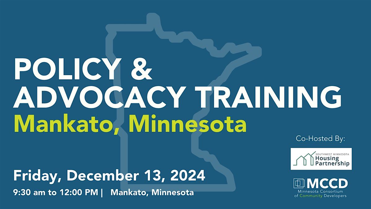 MCCD Policy & Advocacy Training - Mankato, Minnesota