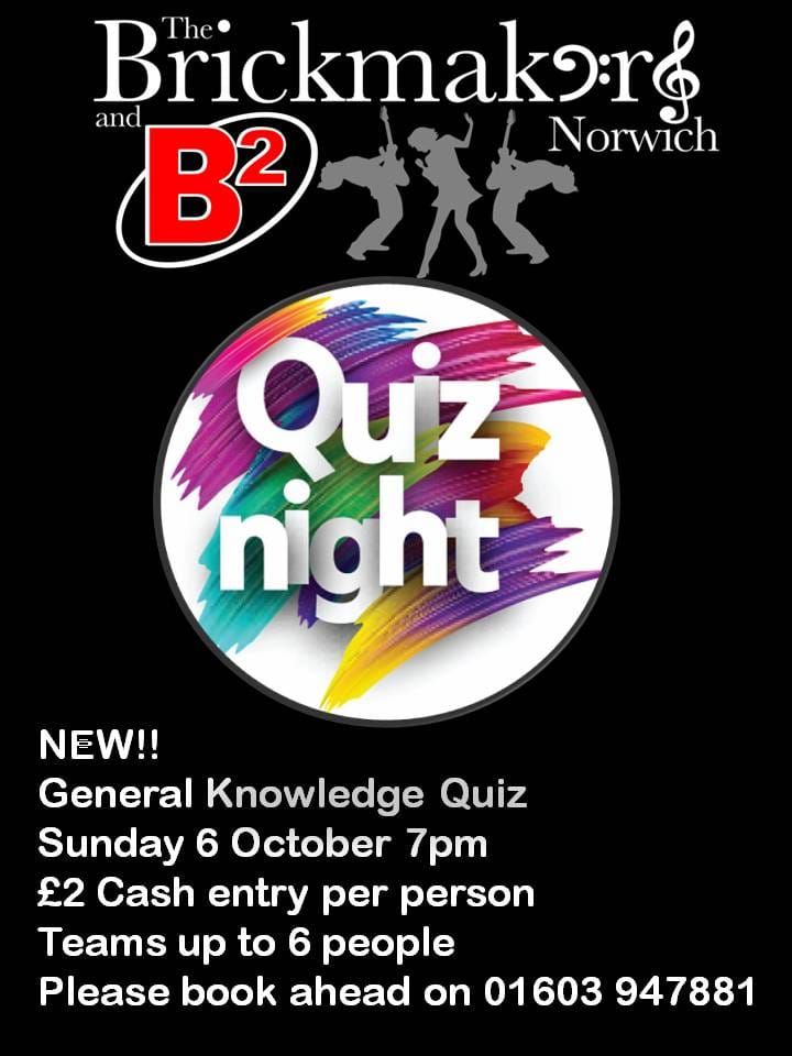 New! Quiz Night at the Brickmakers 