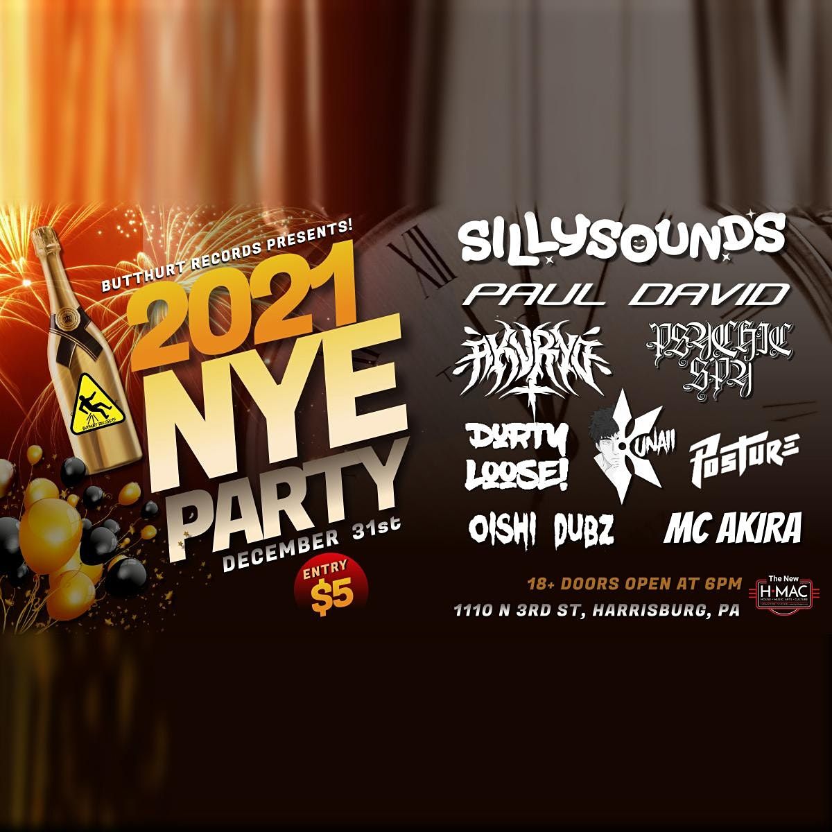 New Years Eve EDM Party at the Harrisburg Midtown Arts Center, The