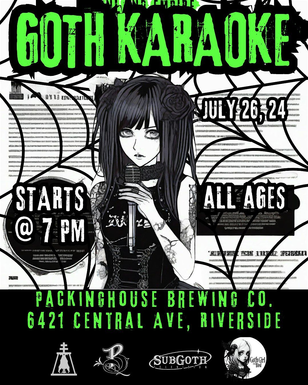 Inland Empire Goth Karaoke at Packinghouse Brewery