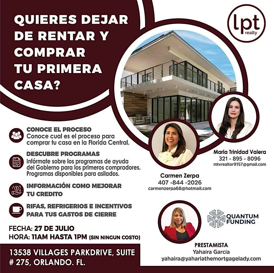 Taller para Primeros Compradores de casa en la Florida