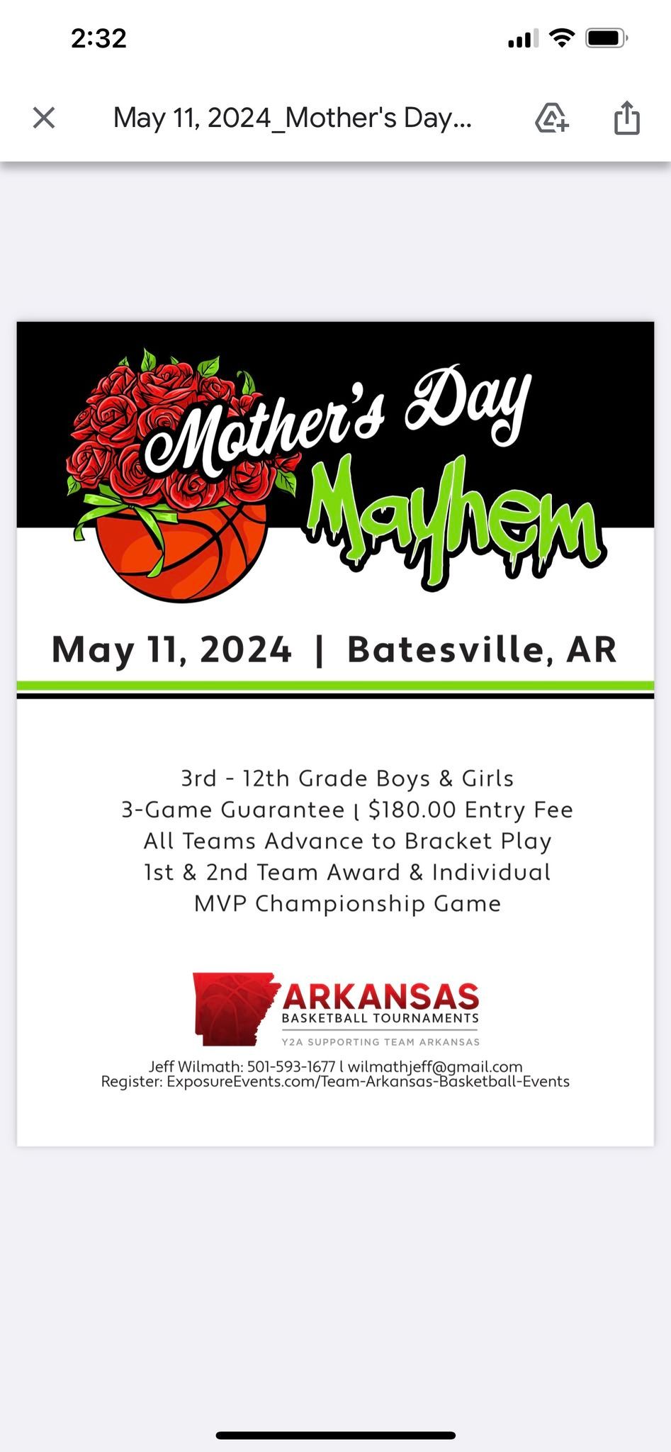 Mother\u2019s Day Mayhem Basketball Tournament 