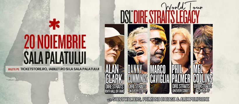 Concert Dire Straits Legacy - 20 NOIEMBRIE la Sala Palatului