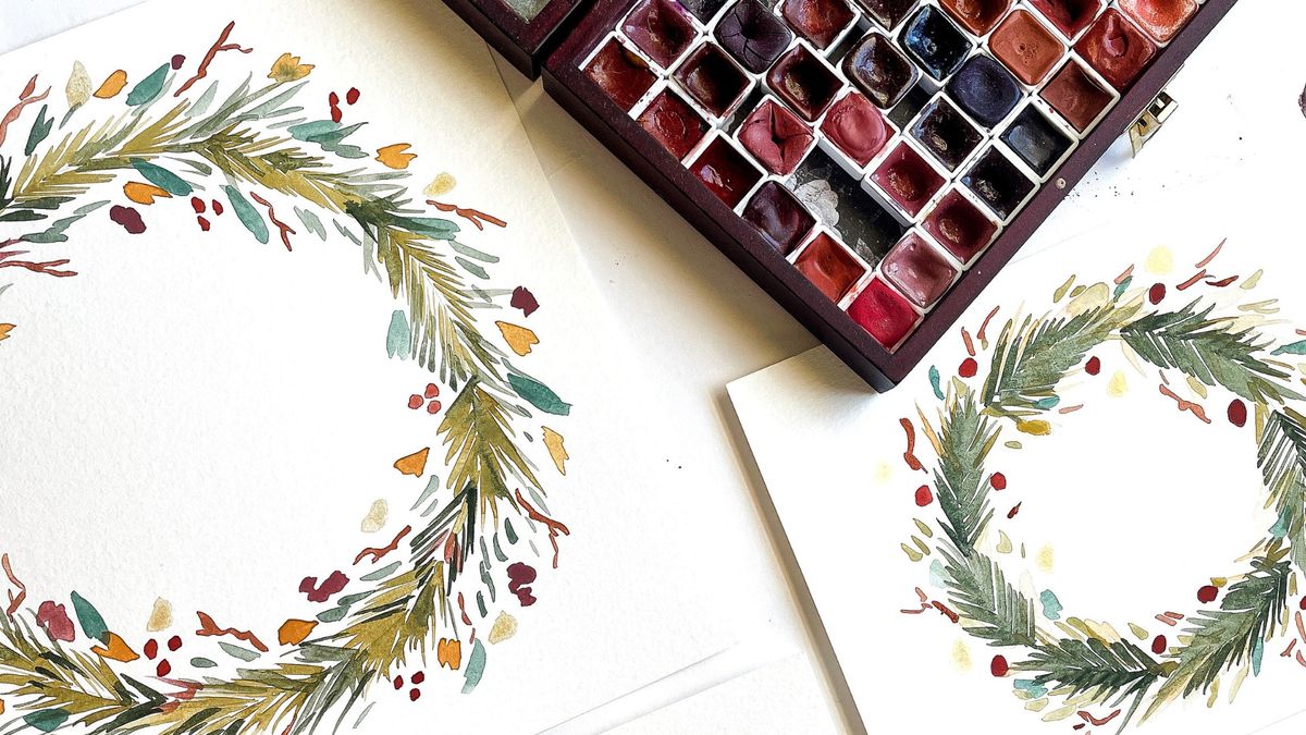 Workshop: Holiday Wreath Watercolor