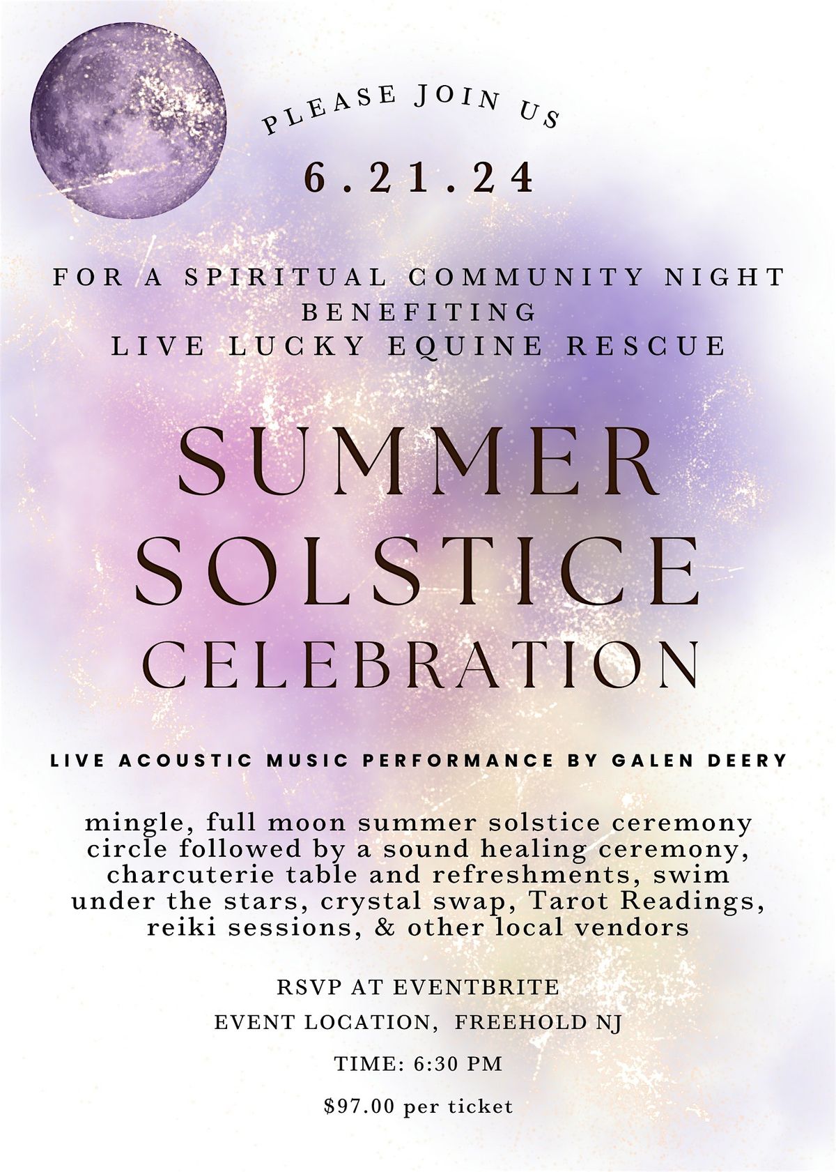 Summer Solstice Celebration, Benefiting Live Lucky Equine Rescue