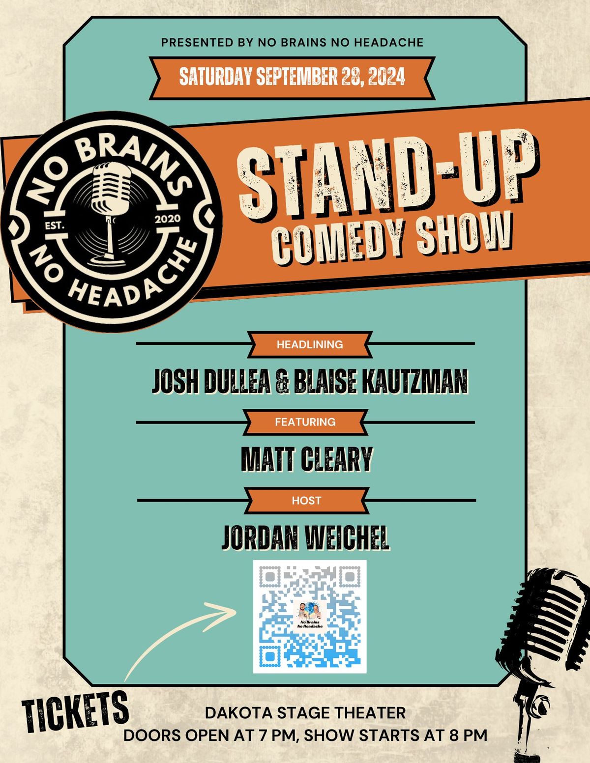 Stand Up Comedy Show presented by No Brains No Headache