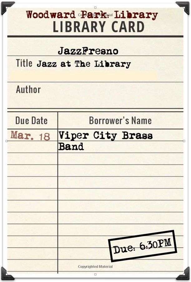 Jazz at the Library: Viper City Brass Band