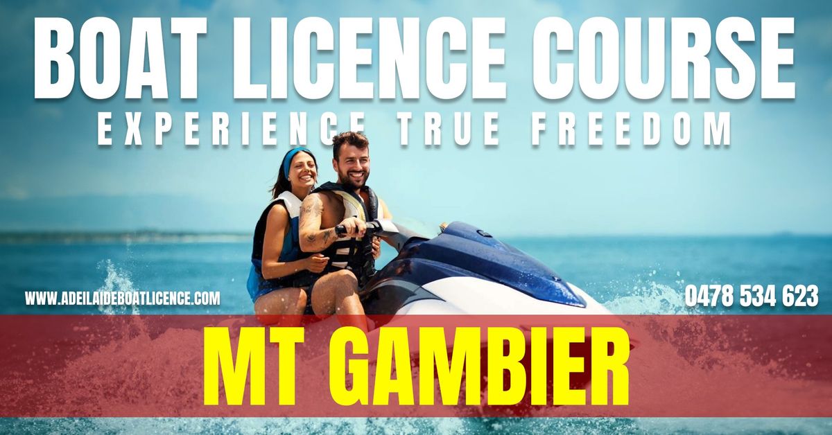 Mt Gambier Boat Licence Course