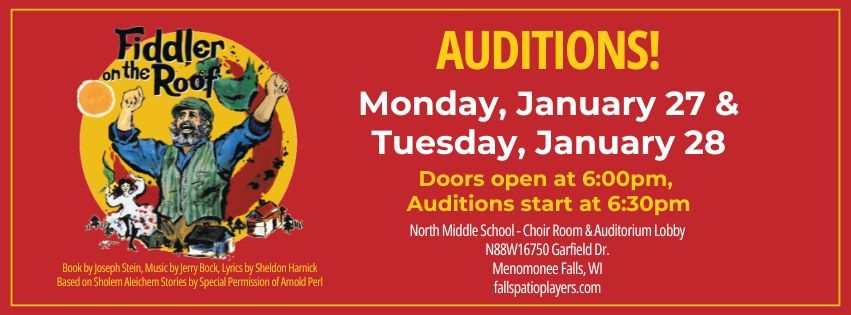 AUDITIONS: Fiddler on the Roof