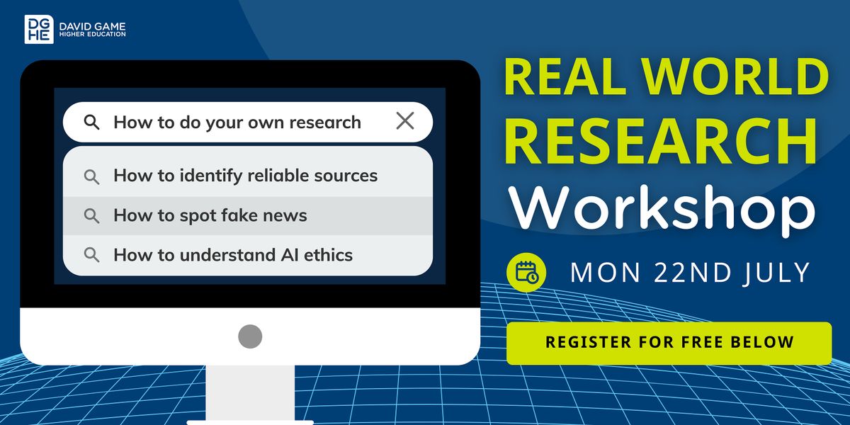 'Real World Research' Workshop at David Game Higher Education