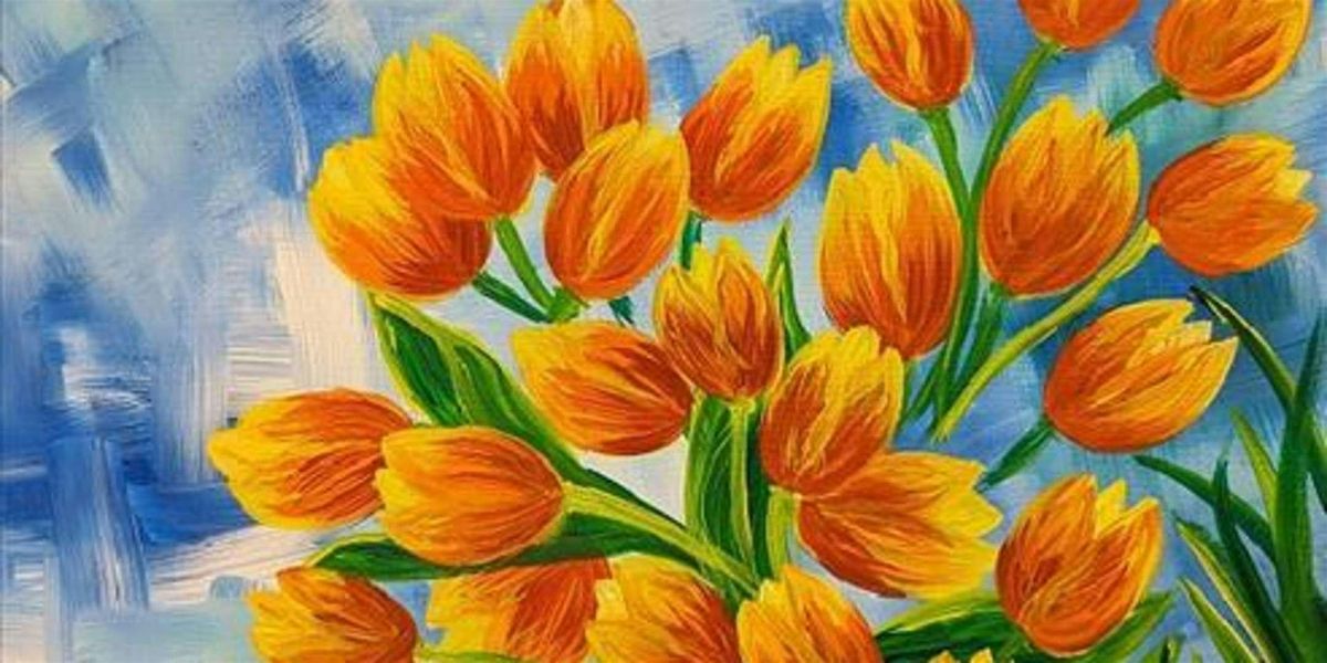 Colorful Tulips - Paint and Sip by Classpop!\u2122