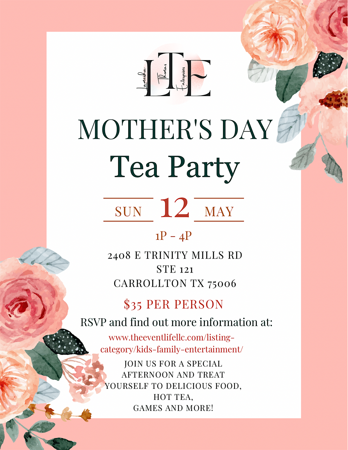 Indulge in a Magical Mother's Day Tea Party with Music and Games!