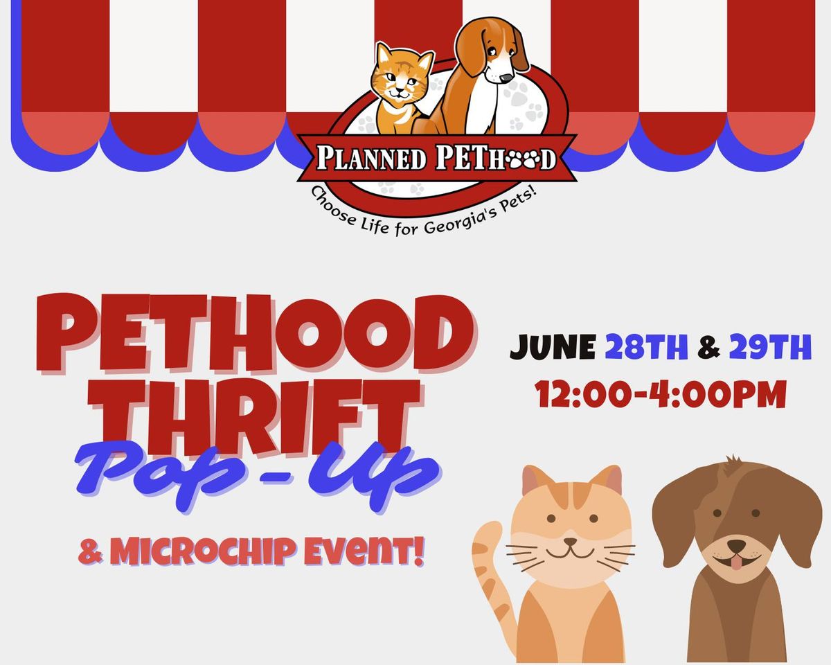 PEThood Thrift Pop-Up and Microchip Event!