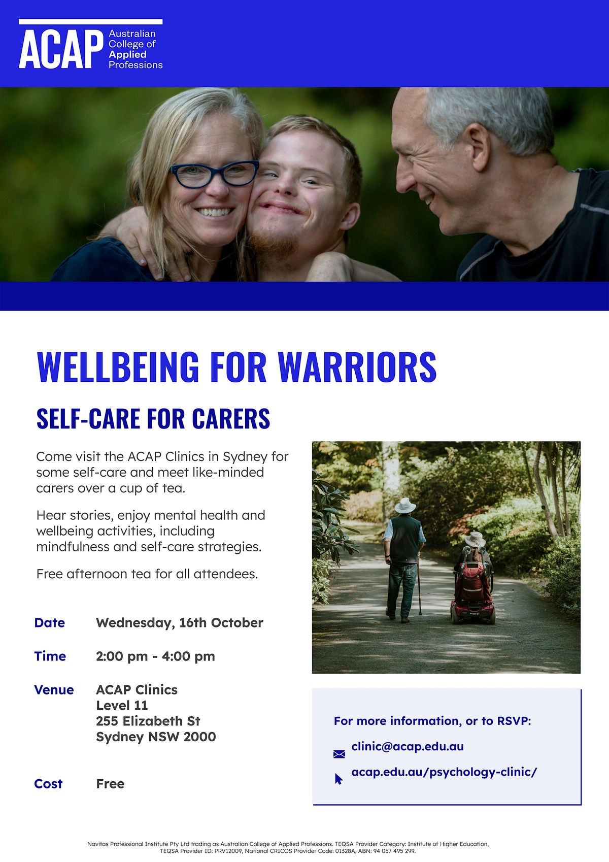 Wellness for Warriors | Self Care for Carers | Melbourne