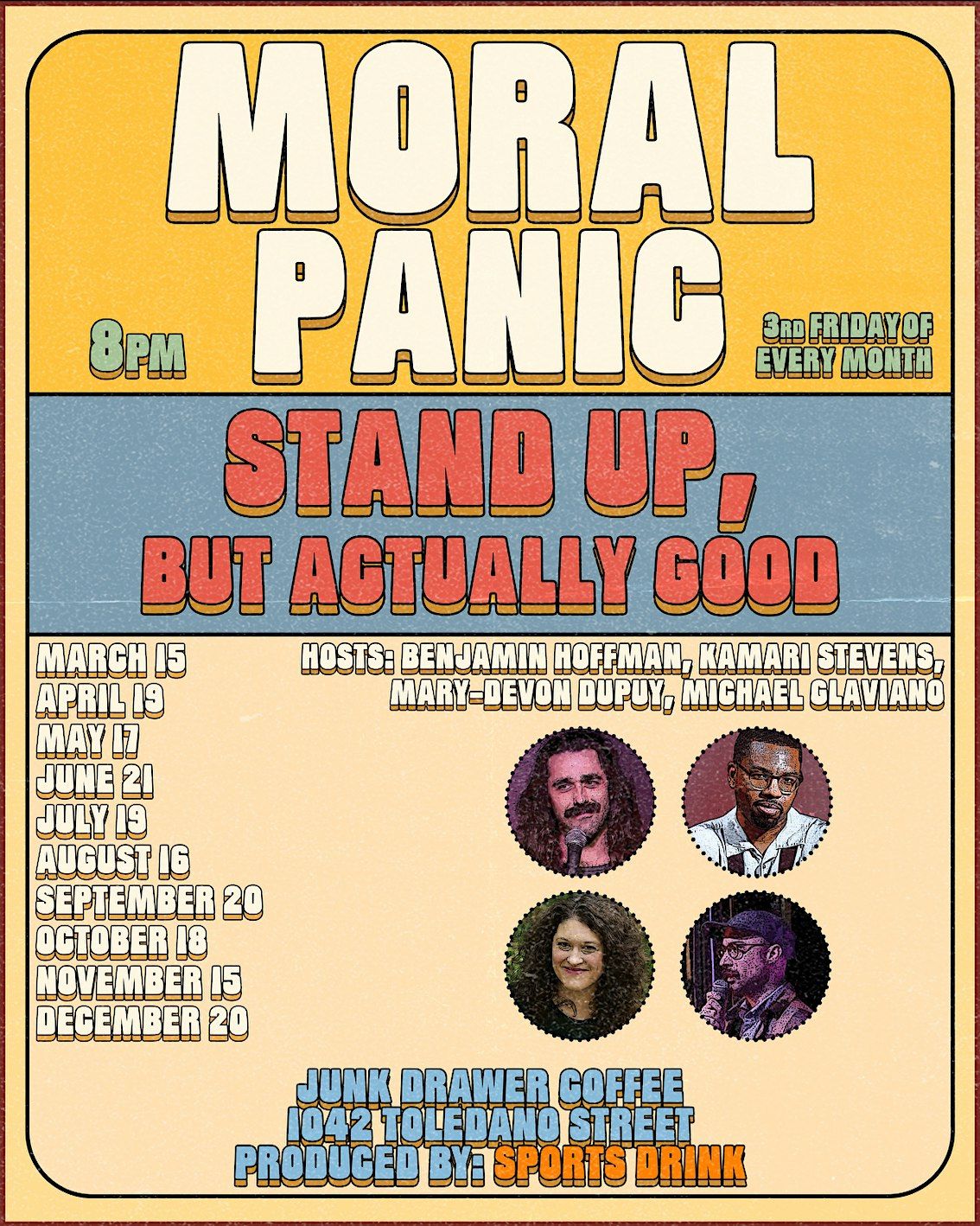 MORAL PANIC - Stand Up, But Actually Good (Live at JUNK DRAWER COFFEE)