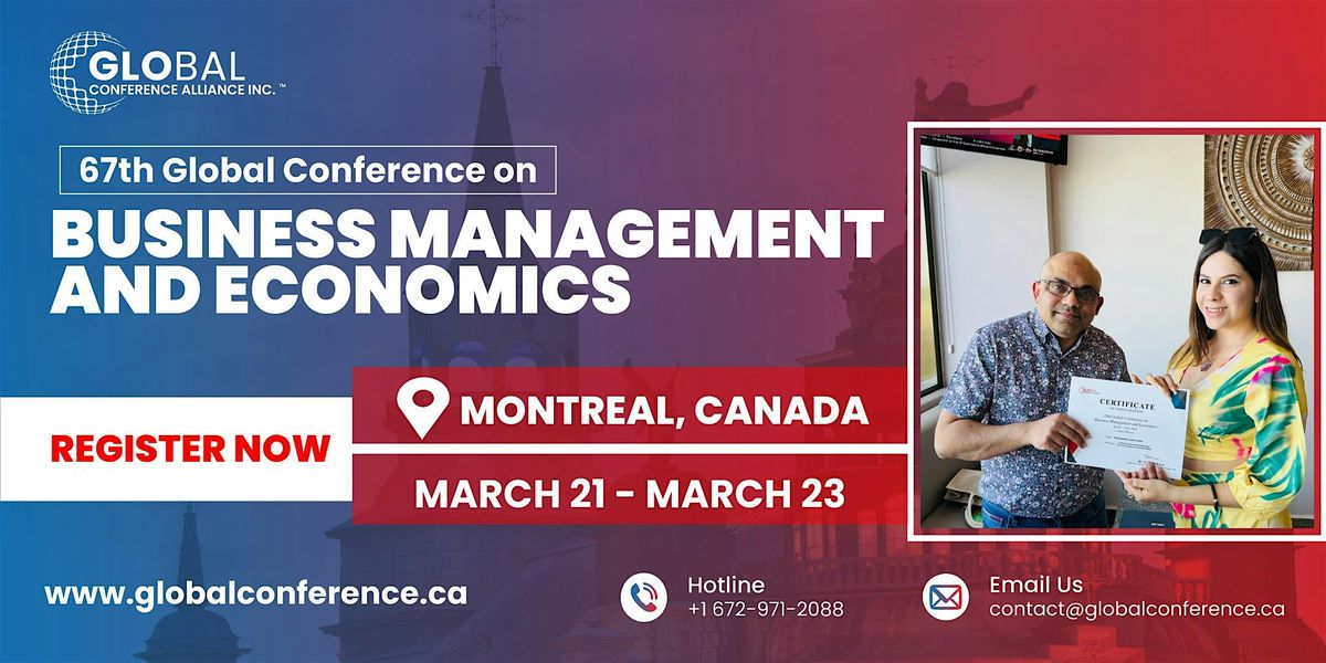 67th Global Conference on Business Management and Economics (GCBME)