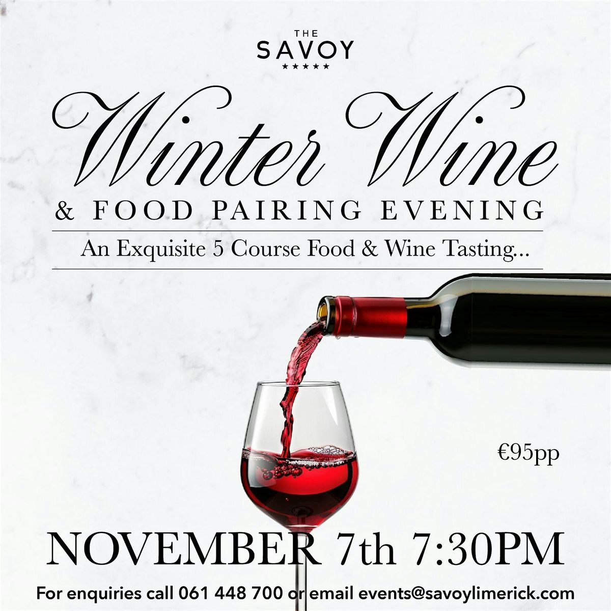 Winter Wine & Food Pairing Evening