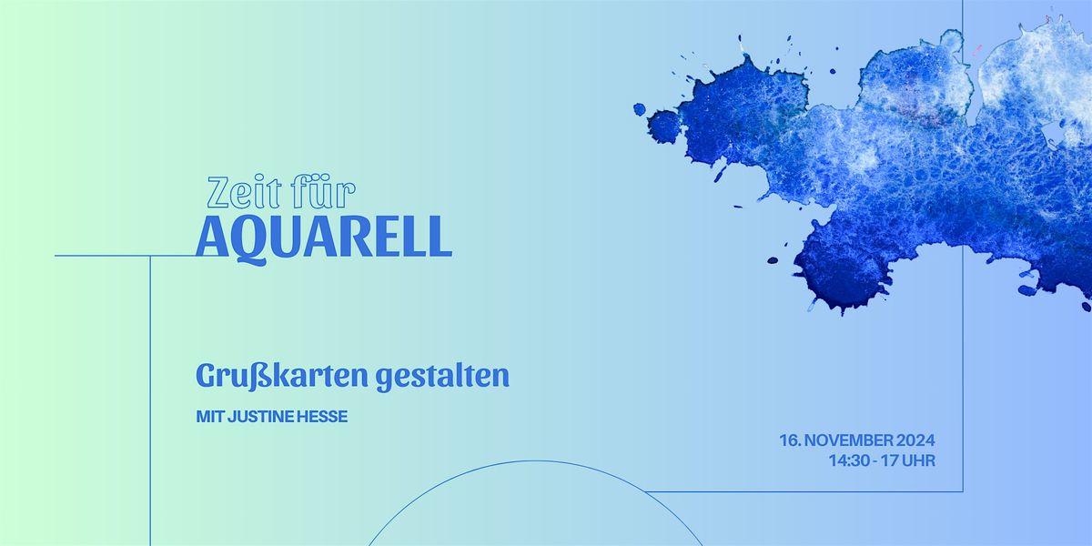 Aquarell-Gru\u00dfkarten gestalten