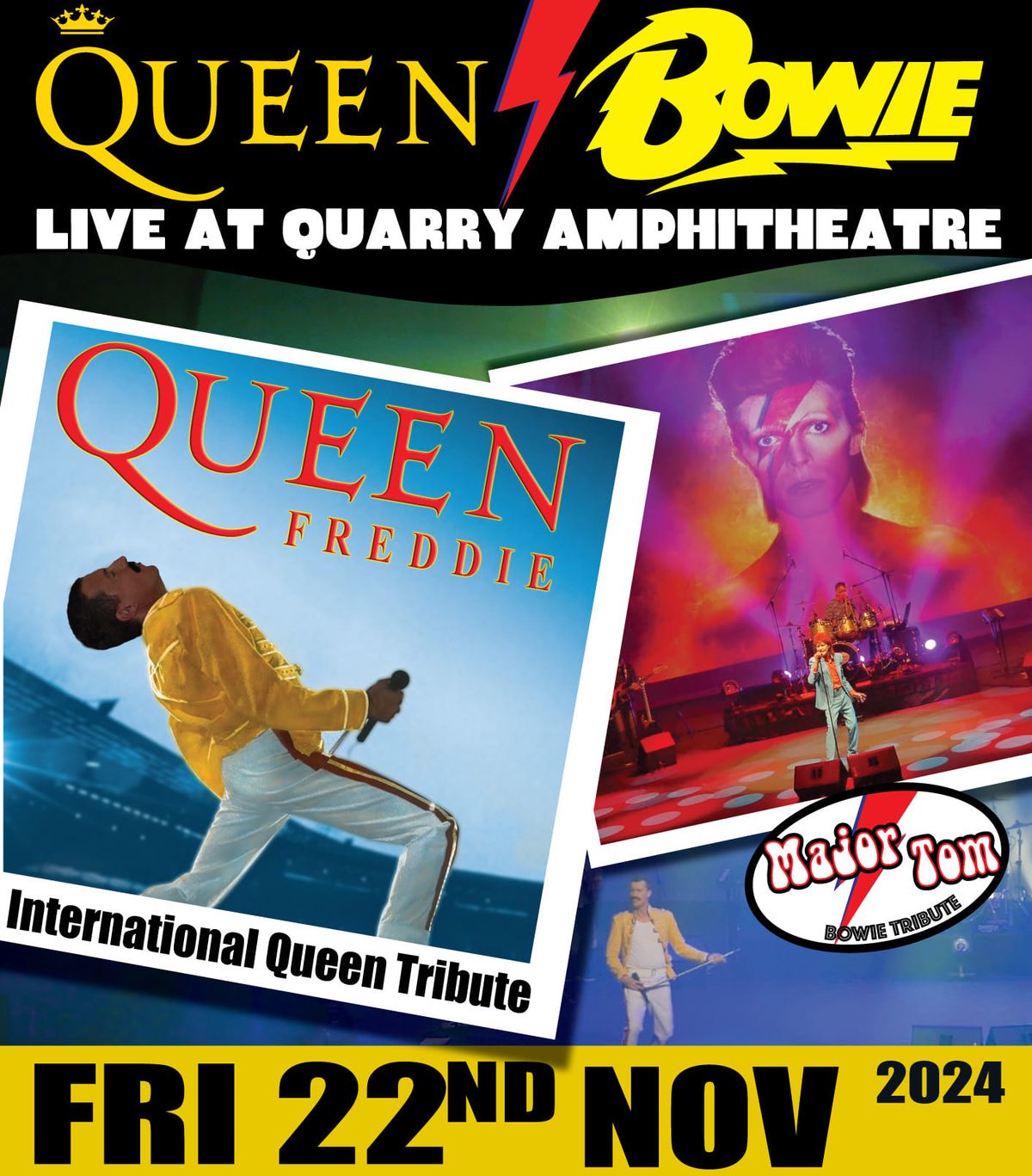 THE QUARRY AMPHITHEATRE - CITY BEACH - FRIDAY 22 NOVEMBER 2024. QUEEN and DAVID BOWIE TRIBUTE EVENT.