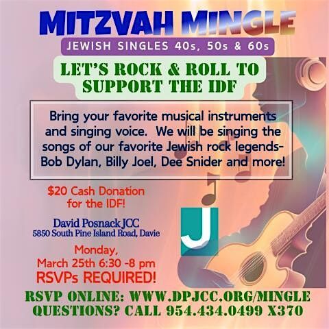 Mitzvah Mingle Rock n Roll Night