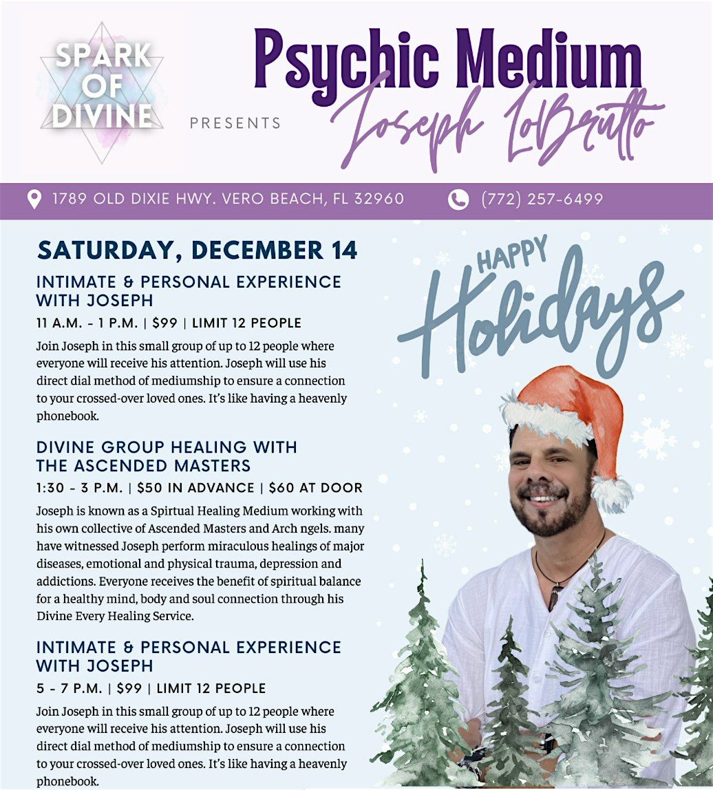 PSYCHIC MEDIUM JOSEPH LOBROTTO INTIMATE & PERSONAL EXPERIENCE