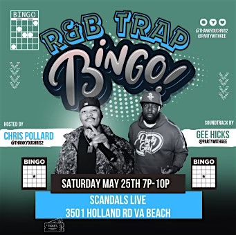 R&B Bingo VA BEACH #757 At SCANDALS LIVE