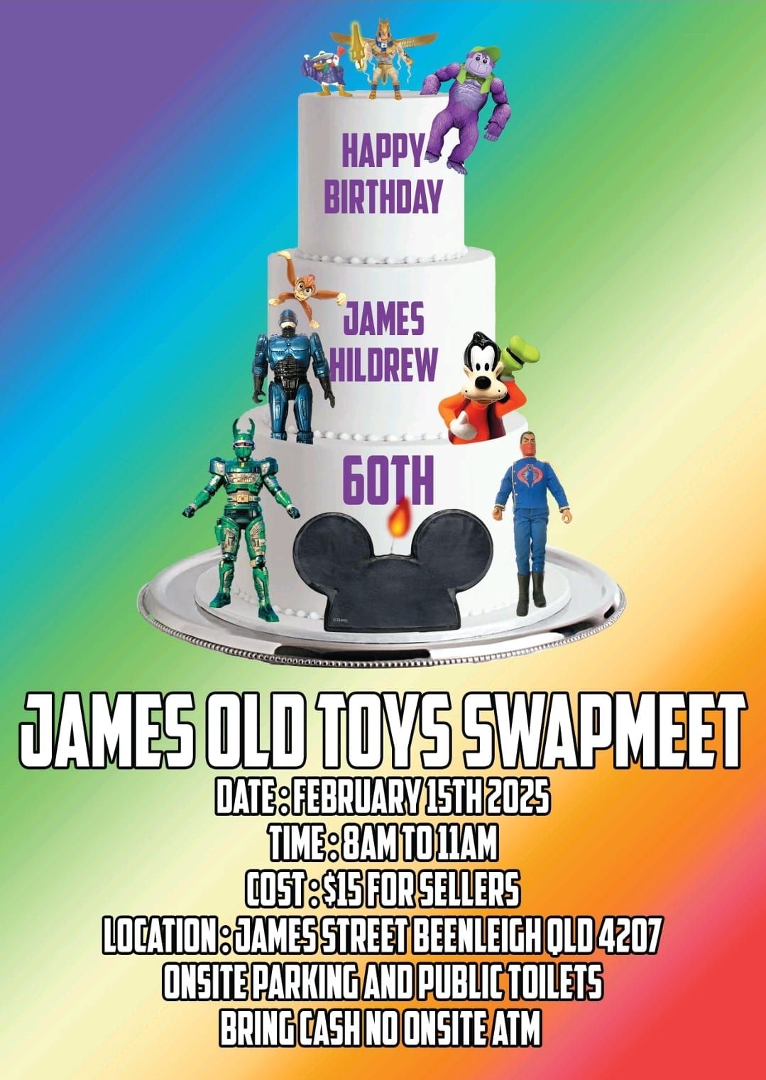 James is turning 60 Swapmeet. 