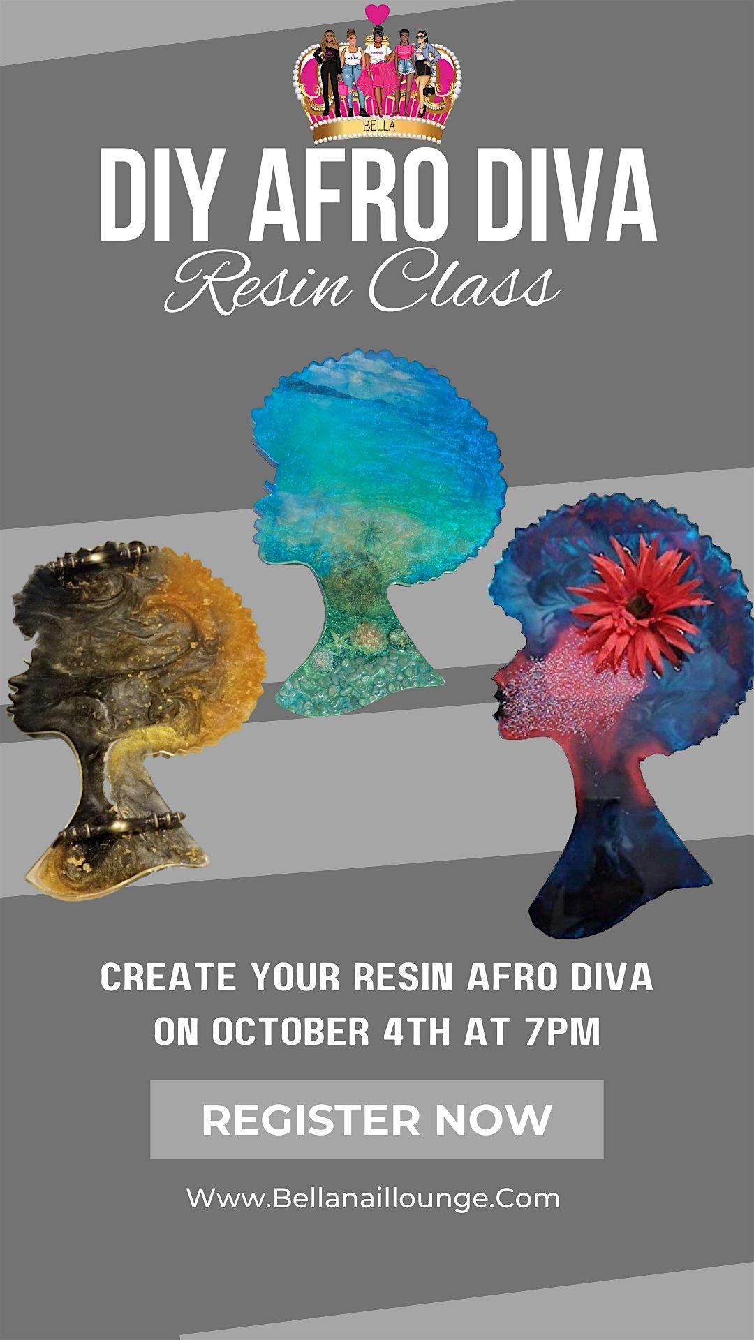 Create Your Resin Afro Diva