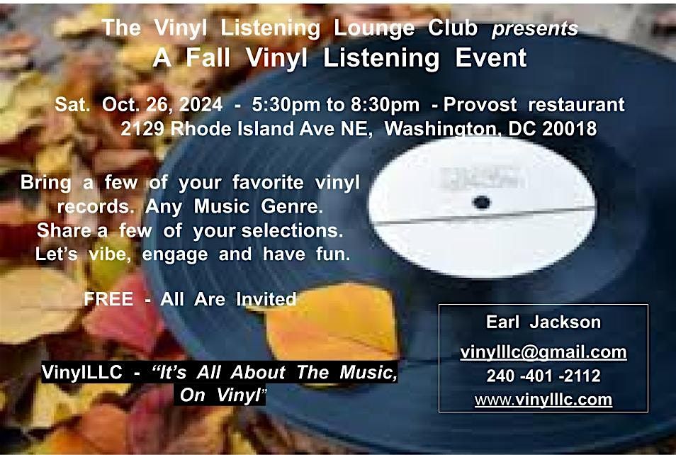 Fall 2024 Vinyl Listening Session Event