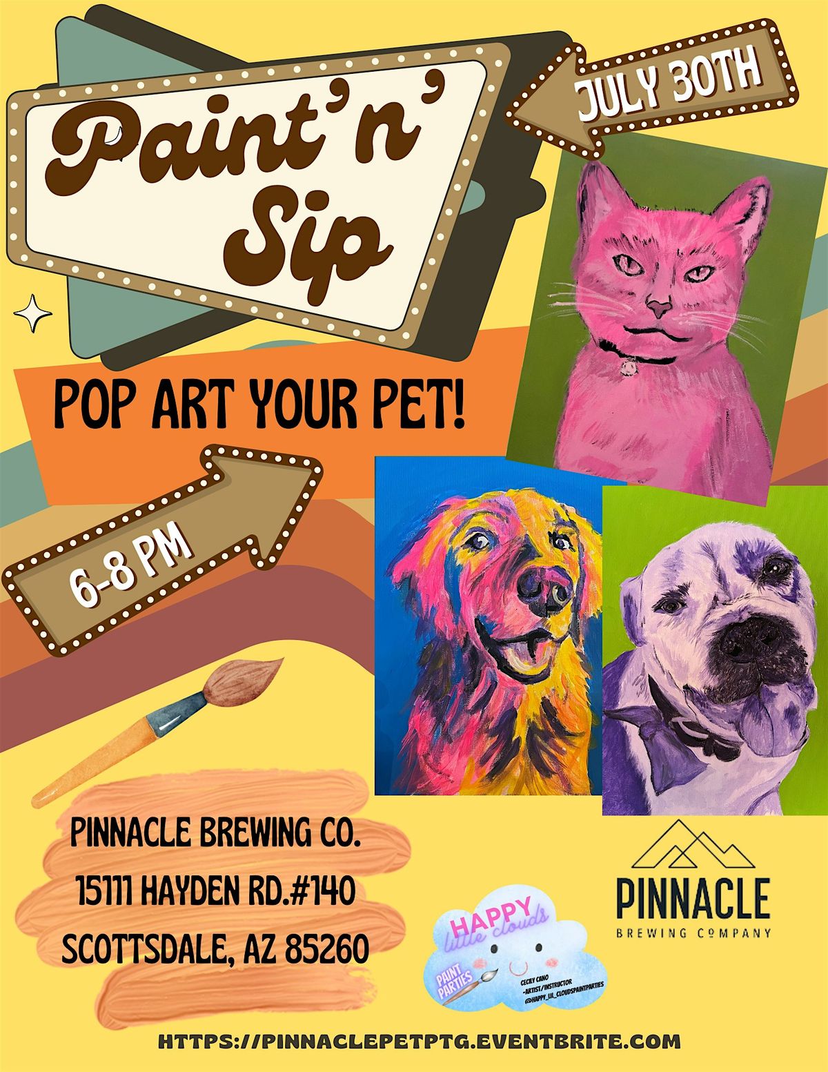 Pop Art your Pet-Paint and Sip at Pinnacle Brewery