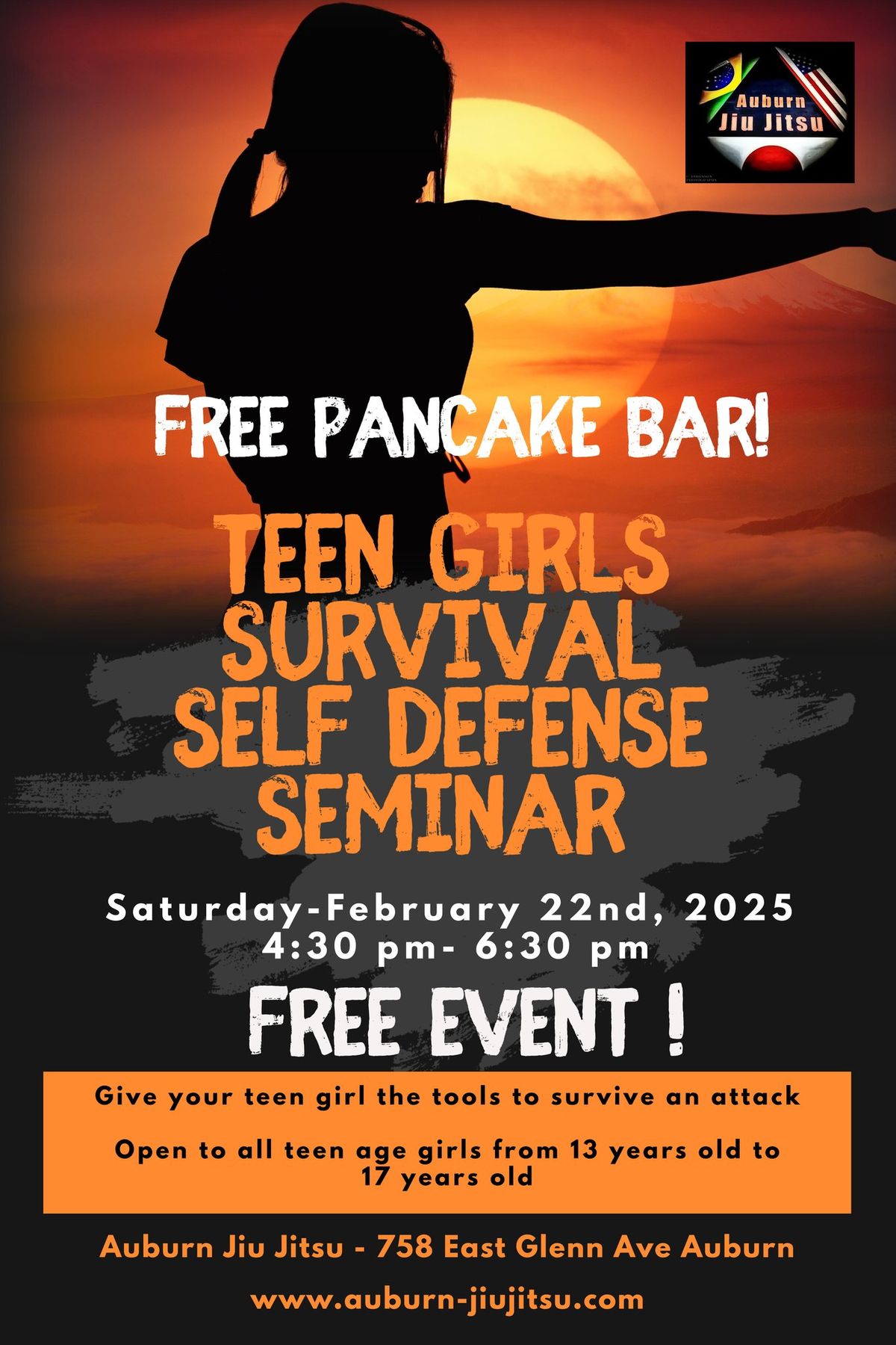 FREE Teen Girls Survival Self Defense Seminar